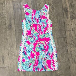 Lilly Pulitzer Pink & Blue Lobster Print Dress